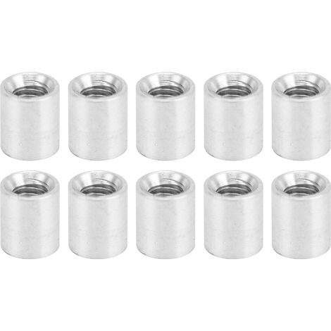 Lot de 10 entretoises rondes en alliage d'aluminium, filetage femelle, pour piliers et colonnes de connexion, M4 x 0,7 mm, longueur 8 mm