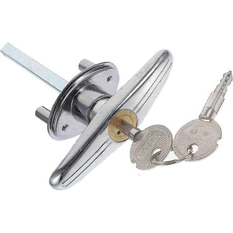 Poignée en T de remplacement pour porte de garage, résistante aux intempéries, avec 2 clés, compatible avec tous les modèles et robuste. (1/5)