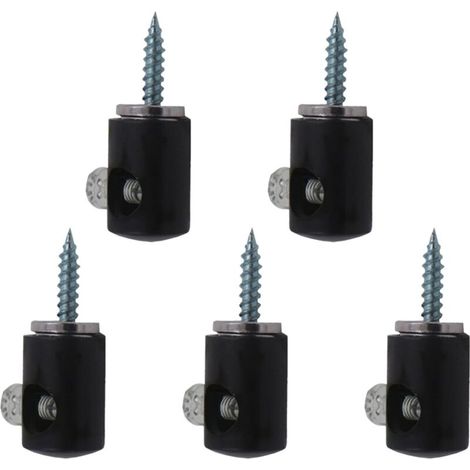 Lot de 5 serre-câbles de plafond pour luminaires suspendus, crochets en métal robuste, accessoires de lustre, lampe suspendue, crochet de câble (1/4)
