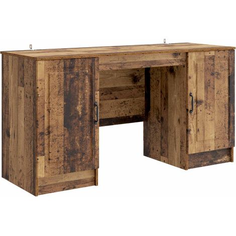 Schreibtisch mit Regal Altholz 142,5 x 50 x 75 cm Holzwerkstoff vidaXL