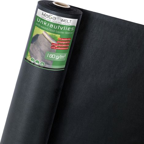 UNKRAUTVLIES 180g/m² 1m x 50m Gartenvlies Kiesunterlage Mulchvlies (1/4)