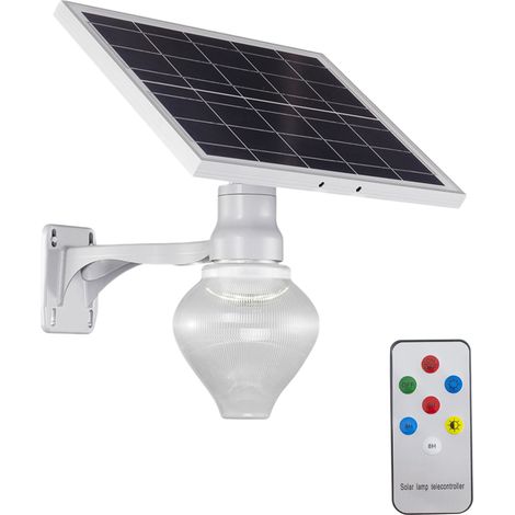 Lámpara LED jardín y patio con panel mando a distancia y con protección IP65