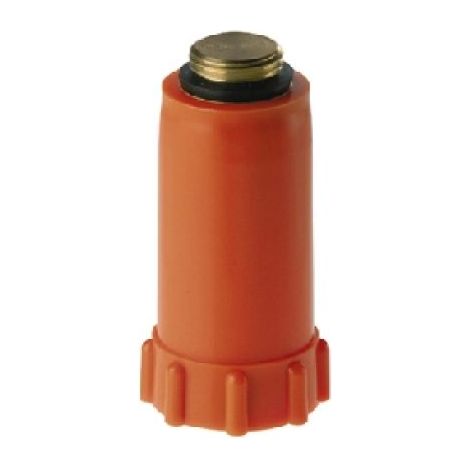 TAPPO DI COLLAUDO IMPIANTO C/FILETTO IN OTTONE Rosso - 1/2