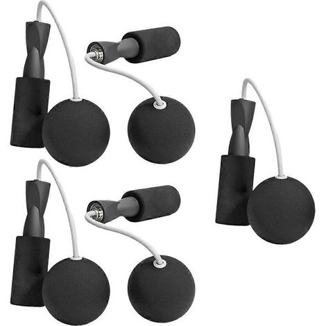 Corde à sauter sans fil pour enfants, avec balle lestée, noire. (1/5)