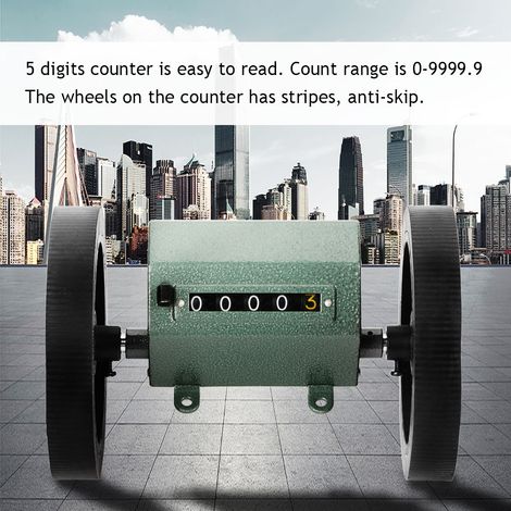 Compteur de longueur à roue 5 chiffres 0-9999,9 m, vitesse max. 200 tr/min Z96-F (1/5)