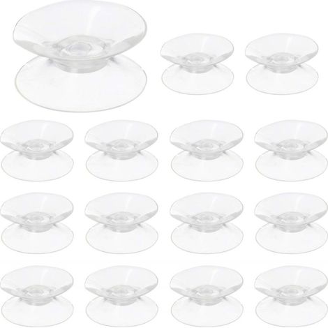 30 Ventouses doubles faces, PVC souple transparent 30mm, pour verre plastique miroir, décoration maison bureau (1/5)