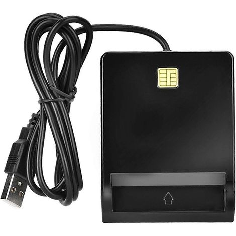 Lecteur de cartes à puce pour cartes d'identité, CAC, DNIE, ATM, IC, SIM, carte bancaire, cloneur, connecteur pour Windows (1/4)