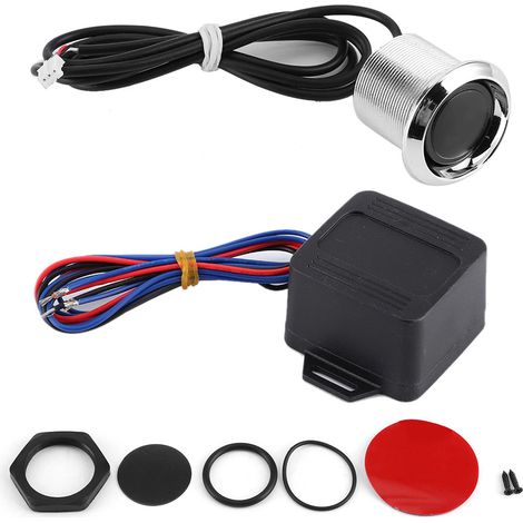 Bouton de démarrage moteur 12V universel avec voyant rouge, kit d'interrupteur de modification pour voiture (1/5)