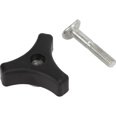 Boutons de tondeuse à gazon, bouton de poignée triangulaire de taille standard avec boulon à vis en métal pour coupe-herbe (1/5)
