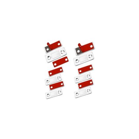 Set mit 6 ultradünnen Magnetverschlüssen für Schranktüren mit Schrauben, Magnetverschluss für Schubladen, Magnetverschlüsse - Crezuo (1/4)