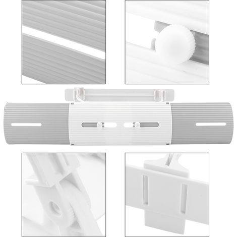Déflecteur de pare-brise rétractable gris, anti-vent pour climatisation (1/5)