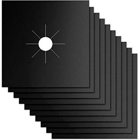 Lot de 10 protège-plaques de cuisson réutilisables pour cuisinières à gaz.Résistants à la chaleur et aux taches,faciles à nettoyer (1/5)