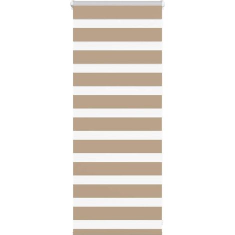 Doppelrollo Sandbraun 60x100 cm Stoffbreite 55,9 cm Polyester