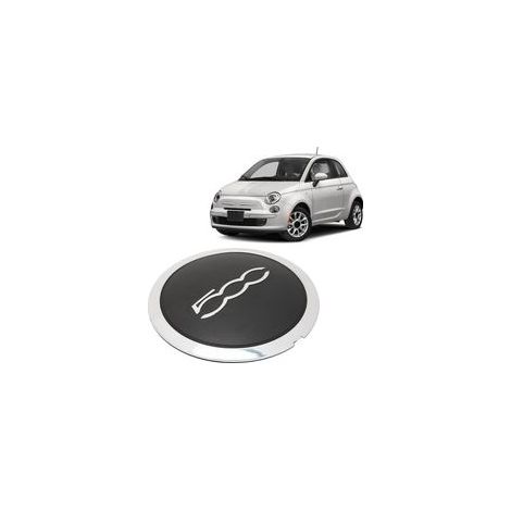Enjoliveur chromé 68078419ac Fiat 500 - noir (1/4)