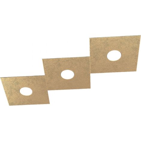 Plafoniera moderna top light eccentric 1156 3l gx53 led metallo lampada parete soffitto, finitura metallo foglia oro
