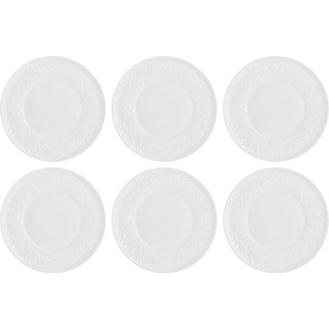 LA PORCELLANA BIANCA Juego de 6 platos de ensalada Bosco 21,5 cm - porcelana blanca