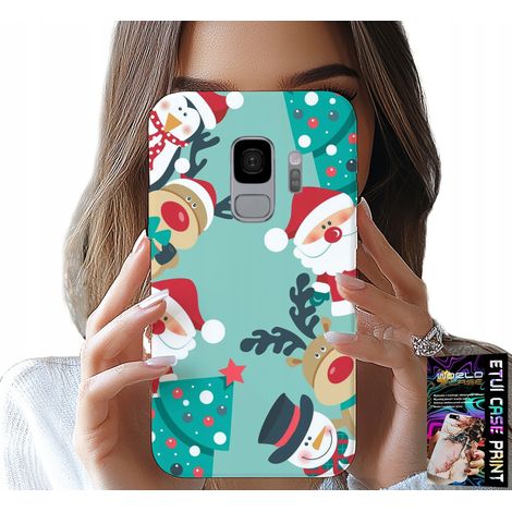 Custodia per Samsung Galaxy S9 - Babbo Natale, renne, pupazzo di neve, motivi natalizi (1/5)