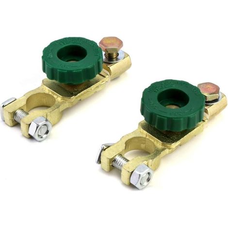 Universel interrupteur coupe batterie , Isolateur de batterie de voiture en alliage de zinc , pour véhicules de tracteur camping-car de camion de voiture de bateau, 2 pièces (1/5)