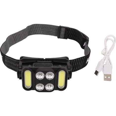 USB-wiederaufladbare LED-Scheinwerferlampe – K362 – COB-Induktionsscheinwerfer – für Radfahren / Angeln / Camping