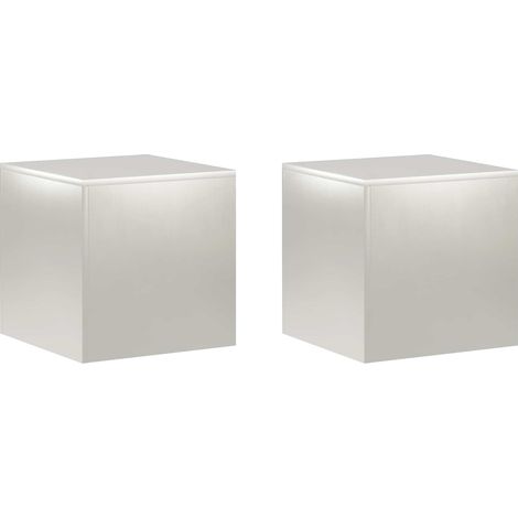 Support de Plante 2 pcs Argenté 40 x 40 x 40 cm Acier vidaXL