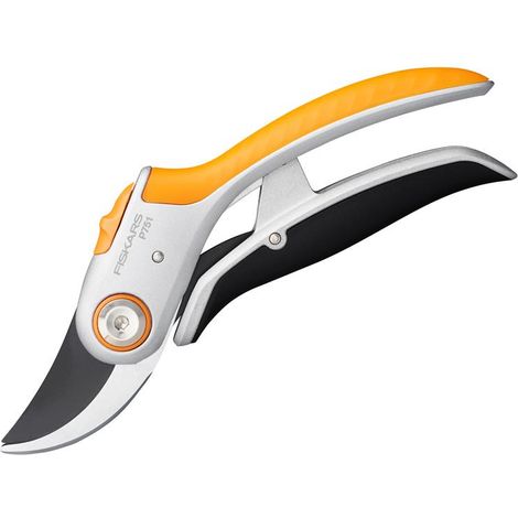Fiskars Plus PowerLever Bypass Garden Pruning Shears with Metal Blades (Model P751)