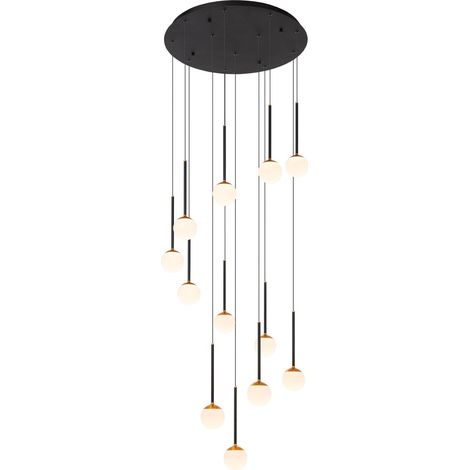 Lampe suspendue Calina 12 lumières avec sphères blanches - 24406/84/30 (1/3)