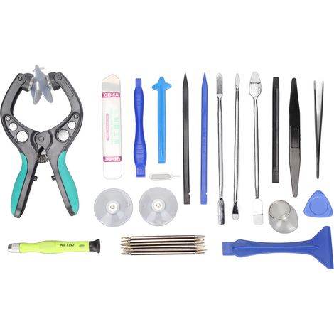 Kit di riparazione per schermi di cellulari 23 in 1, design ergonomico, antistatico, strumenti resistenti per lo smontaggio di tablet. (1/5)