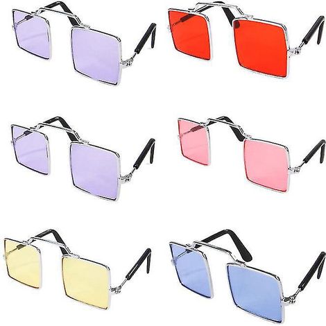 Lot de 6 lunettes pour animaux de compagnie parodiques (1/3)