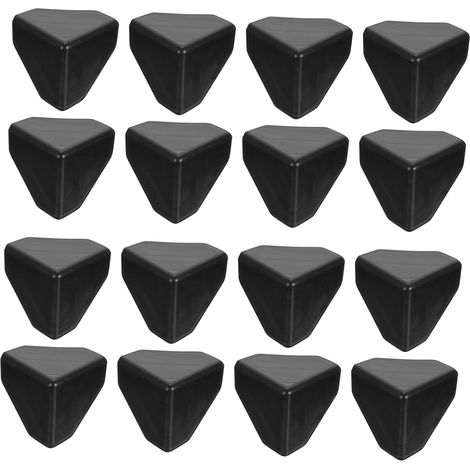 100 protège-coins pour meubles, plastique, noir, pour tables (1/5)