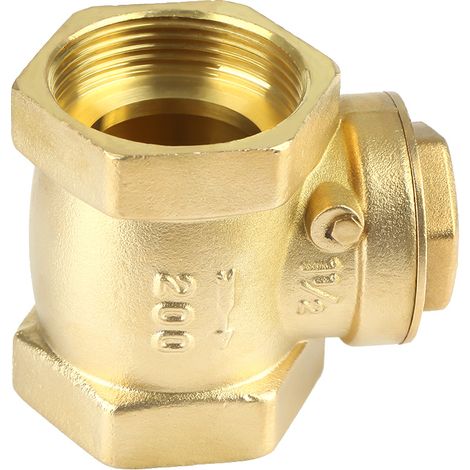 Clapet anti-retour à battant en laiton, filetage femelle DN40, pression de service 232 PSI, empêchant le refoulement d'eau (1/5)