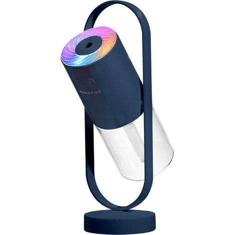 200-ml-Rotationsluftbefeuchter, feiner Nanonebel, geräuschlose Befeuchtung, frische Luft, hydratisierte Haut, farbiges Nachtlicht