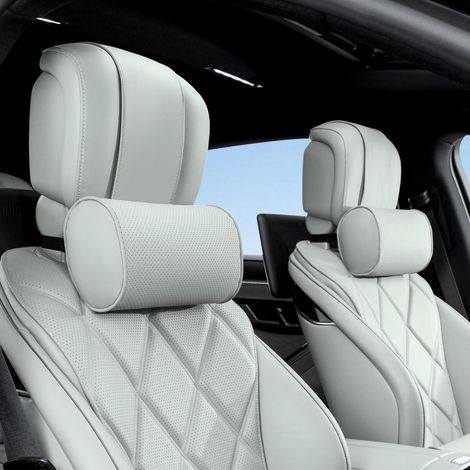 Nackenkissen Auto Leder Memory Foam Kopfstütze für Fahren & Büro (2 Stück) (1/5)