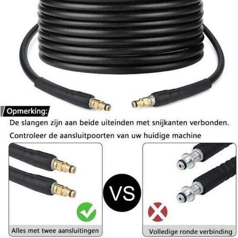 Tubo di ricambio per idropulitrice Kärcher serie K K2 K3 K4 K5 K6 K7 con connettore rapido Click Click 6M-Crezuo-Crezuo