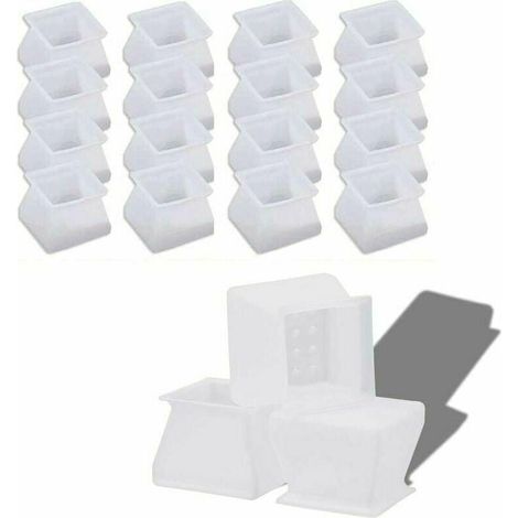 YMYNY Ensemble de 6 capuchons en silicone pour pieds de chaise - Protecteurs de pieds carrècs pour chaises et tables - Embouts de protection pour pieds de chaise et de table - Convient aux chaises (1/4)