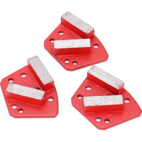Semelles diamantées trapézoïdales pour la découpe du béton, 6 trous, dents droites, rouges, poids 30 (1/5)