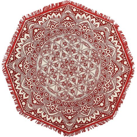 Teppich MEZITILI Rot ø 120 cm Baumwolle