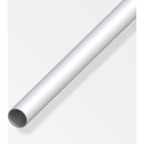 Alfer aluminio tubo redondo 8x1mm longitud 1m plata - 01021