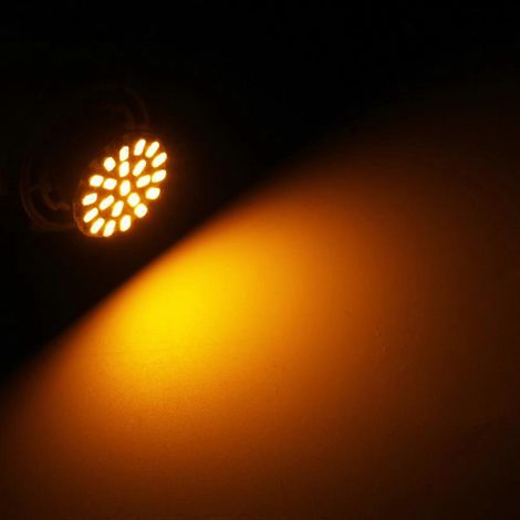 1156 BA15S - 10 PIÈCES DC 24V 1206 22 Ampoule LED SMD P21W P21/5W S25 Automatique Les voyants clignotants - Blanc (1157 BAY15D JAUNE) (1/5)