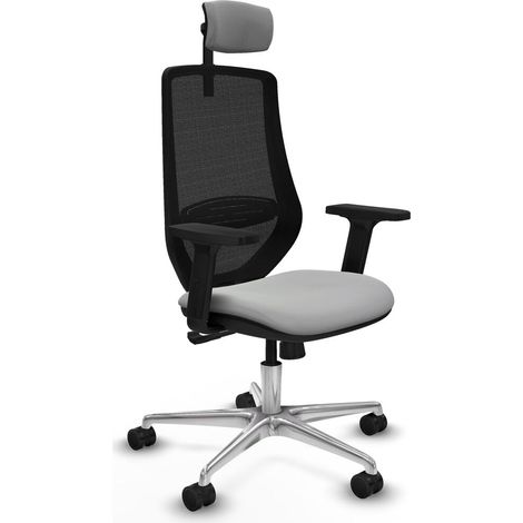 Sedia Ufficio con Poggiatesta Piqueras y Crespo D086N2W Grigio chiaro (1/5)