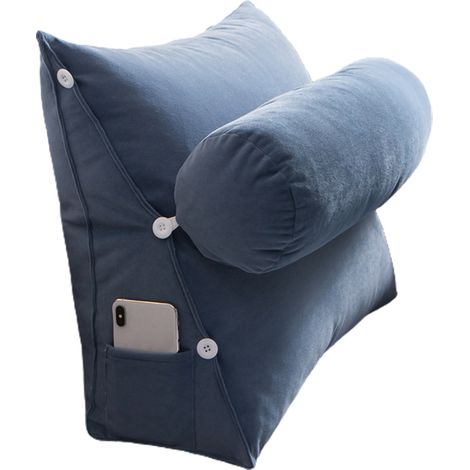 Tête de lit en peluche douce avec oreiller amovible en coton PP et résilience élevée (1/5)