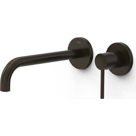 Façade mitigeur lavabo Noir bronze - TRES 26230022KMB (1/2)