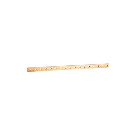 Barre cuivre plate rigide à trous taraudés section 25x5mm 330A ou 270A admissibles longueur 1750mm LEGRAND 037418 (1/4)