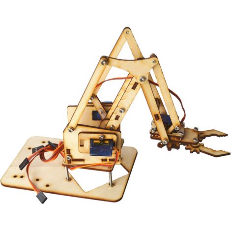Holzroboterarm mit 4 Freiheitsgraden und SG90-Servomotor für Arduino Raspberry Pi SNAM1500 (1/5)