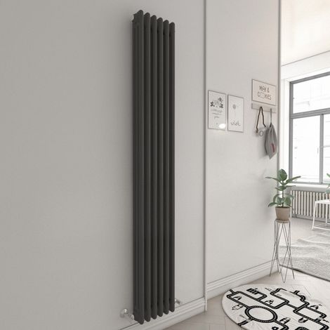 WarmeHaus Traditional Radiator Anthracite Triple Panel 1800x292mm (1/5)