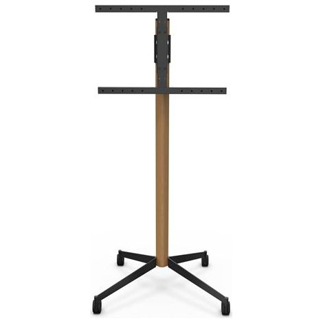 Pied TV Mobile ou Fixe Erard KANA 1600XXL pour écrans de 40" à 80" Bois et Noir