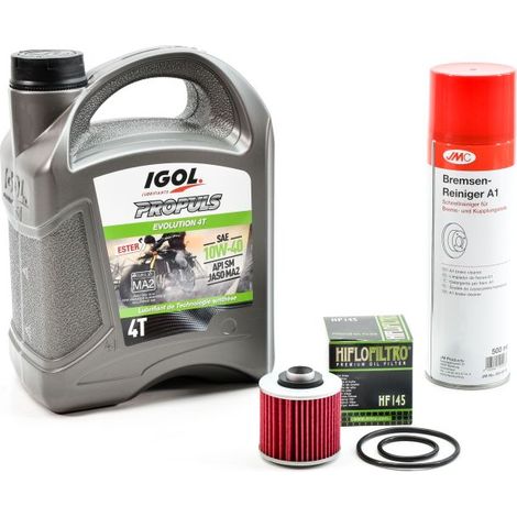 Kit Entretien Vidange Standard pour YAMAHA XV 125 Virago de 1997 à 2002 - IGOL PROPULS EVOLUTION 10W40 4L