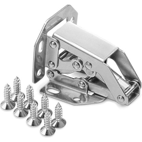 Lot de 8 charnières invisibles 90° pour portes de placard, mécanisme hydraulique silencieux en acier inoxydable. (1/4)