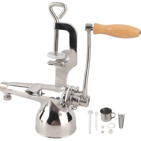 Spremiagrumi manuale in acciaio inox per erba di grano, strumento salutare per l'estrazione del succo (1/5)