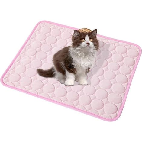 Tapis rafraîchissant pour chien et chat, tapis auto-rafraîchissant pour animaux de compagnie pour l'été, coussin rafraîchissant réutilisable qui aide à lutter contre la surchauffe et procure du confor (1/5)