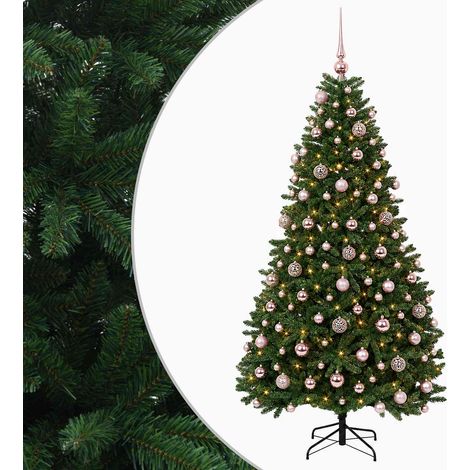 Albero di Natale artificiale verde medio con palline 240 cm vidaXL (1/5)